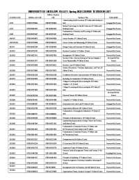 Spring 2022 COURSE TEXTBOOK LIST