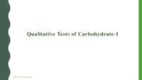 Practical Experiments on Carbohydrate Tests