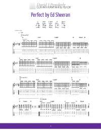 Learning to Play 'Perfect' by Ed Sheeran: Guitar Theory and Technique