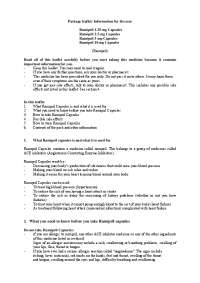 Ramipril Capsules: Package Leaflet and Instructions for Use