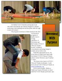 Movement With Purpose | Lecture notes Theatre | Docsity