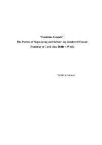 The Poetics of Negotiating and Subverting Gendered Female ...