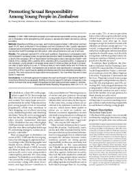 Impact of Multimedia Campaign on Sexual Responsibility Among Zimbabwean Youth