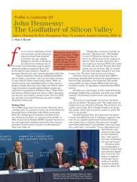 John Hennessy: The Godfather of Silicon Valley - A Tau Beta Pi Profile