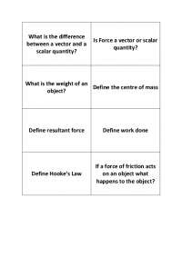 What is the difference between a vector and a scalar quantity ...