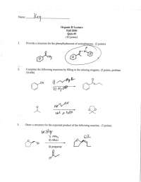 Organic II Lecture Fall 2010