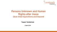 Legal Analysis: Human Rights & Protests vs. Ineos - Injunctions & Conspiracy