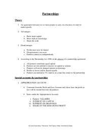 Partnerships | IGCSE Accounts