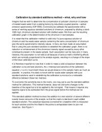 Calibrating Chromium Concentration in Waste Water with ICP-OES: Standard Addition
