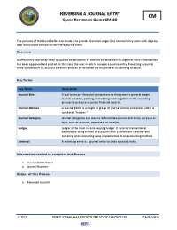 Reversing a Journal Entry: A Quick Reference Guide for GL Users