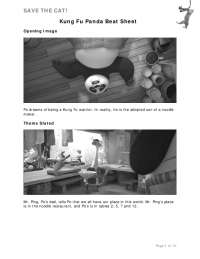 SAVE THE CAT! Kung Fu Panda Beat Sheet