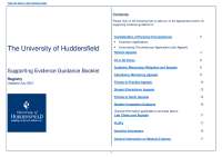 Huddersfield University: Guide for Academic Appeals & Evidence