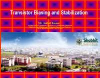 Transistor Biasing and Stabilization