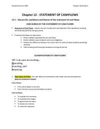 Statement of Cash Flows: Usefulness, Format, and Preparation using the Indirect Method