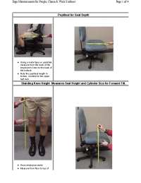 Ergo Measurements for Seating and Work Surface Heights