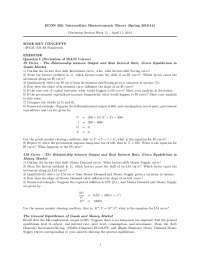 Intermediate Macroeconomic Theory: Derivation of IS-LM Curves and General Equilibrium