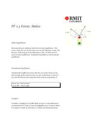 Static Equilibrium: Translational and Rotational