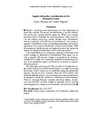 Supply-Side Policy Coordination in the European Union: Achievements and Challenges