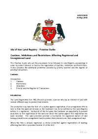 Practice Guide Cautions, Inhibitions and Restrictions Affecting ...