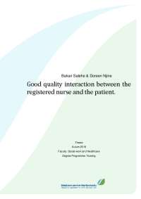 Importance of Trust in Nurse-Patient Interaction: A Resource for Nursing