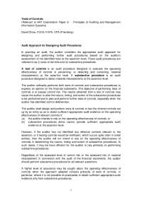 Audit Procedures: Tests of Controls and Their Importance in Auditing