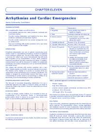 Arrhythmias and Cardiac Emergencies