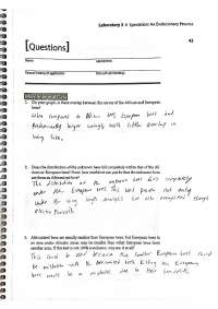 Biology 181: Lab 3 Post lab | Exercises Biology | Docsity