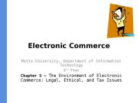 Legal Challenges in Electronic Commerce - Prof. Shifera