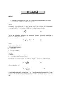 Circuito RCL. Fisica. Material | Apuntes de Física | Docsity