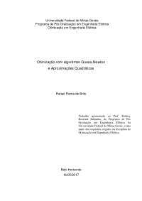 Óptimação Quasi-Newton e Aproximações Quadráticas por Rafael Palma de Brito