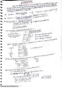 Physics |Elasticity and Surface tension| Pdf