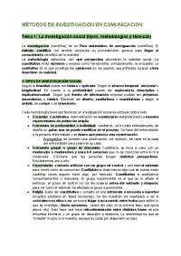 Métodos de la investigación en comunicación