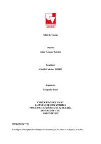 Geografía Rural de Samaniego: Importancia de la Agroindustria y Economía Local