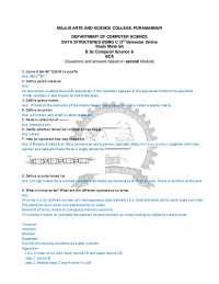 Data Structure notes