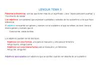 LENGUA TEMA 3 5º PRIMARIA SM | Resúmenes de Lengua y Literatura | Docsity
