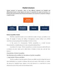 Market Structure in Economics