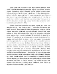 Understanding Primary and Secondary Sources in Historical Research