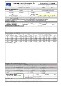 Certificado de Calibração - Transmissor de Temperatura Yokogawa EJA530E