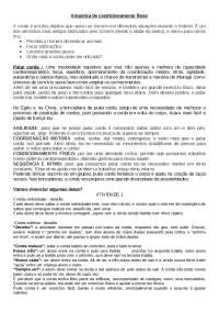 Resumo da aula de ginastica de condicionamento fisico