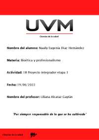 Actividad 17  de bioetica
