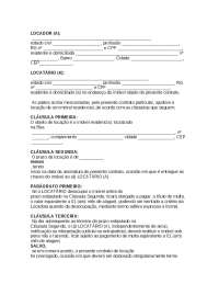 Contrato de Locação............................