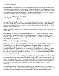Understanding Gross Margin and Markup