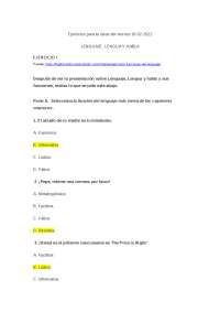 LENGUA ESPAÑOLA EJERCION