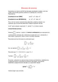 Binomio de newton