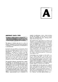 Abstract data type | Study notes Construction | Docsity