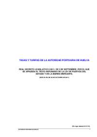 TASAS Y TARIFAS DE LA AUTORIDAD PORTUARIA ...