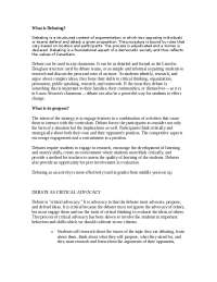 What is Debate? with broad explanation
