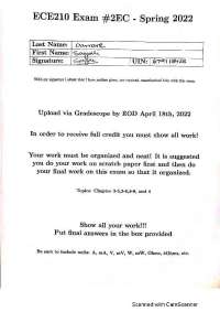 ECE 210, exams, extra credit, sample papers, exam solutions, circuit analysis