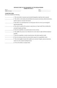 INTRODUCTION TO THE PHILOSOPHY OF THE HUMAN PERSON SUMMATIVE TEST 3 ...