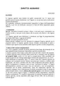 Diritto agrario 2020